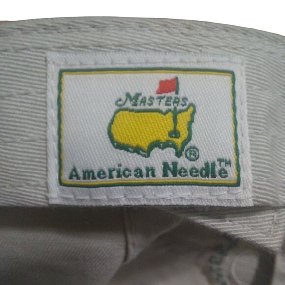 Masters Golf Beige Adjustable Hat By American Needle 100% Cotton Dad Cap - Picture 4 of 5